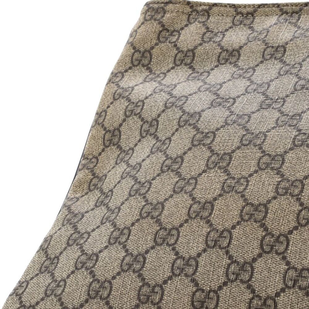 Gucci Front Zip Flat Messenger Bag GG Coated Canvas Medium Brown - Picture 7 of 9